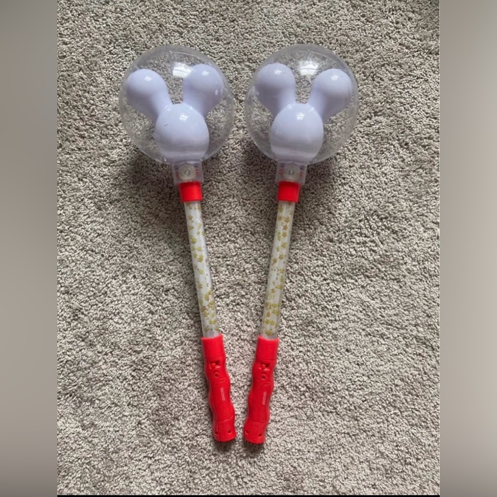 Disney Parks Walt Disney World Mickey Mouse Balloon Glow Light Up Wand 21" Set 2 - Picture 5 of 10